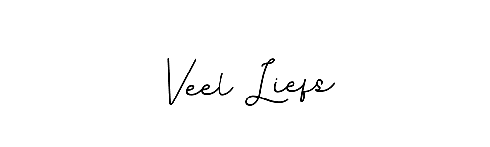 How to make Veel Liefs name signature. Use BallpointsItalic-DORy9 style for creating short signs online. This is the latest handwritten sign. Veel Liefs signature style 11 images and pictures png