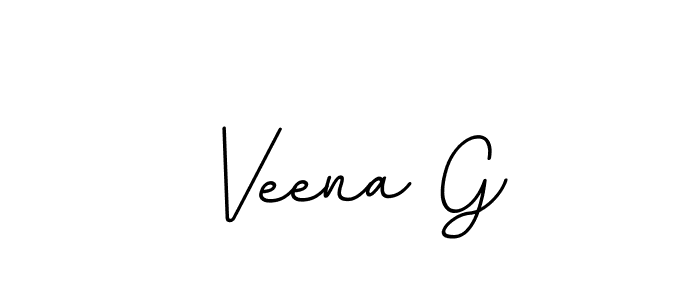 Make a beautiful signature design for name Veena G. With this signature (BallpointsItalic-DORy9) style, you can create a handwritten signature for free. Veena G signature style 11 images and pictures png