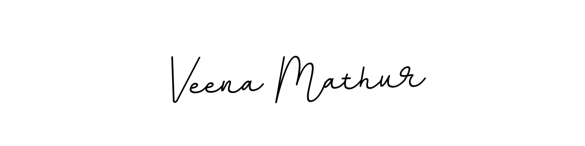 How to make Veena Mathur name signature. Use BallpointsItalic-DORy9 style for creating short signs online. This is the latest handwritten sign. Veena Mathur signature style 11 images and pictures png