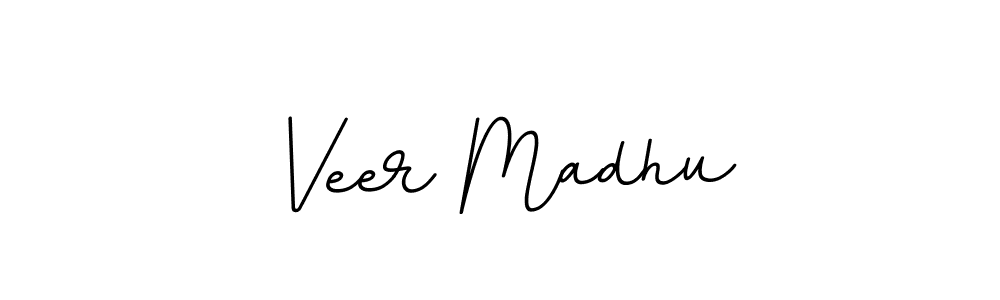 Use a signature maker to create a handwritten signature online. With this signature software, you can design (BallpointsItalic-DORy9) your own signature for name Veer Madhu. Veer Madhu signature style 11 images and pictures png