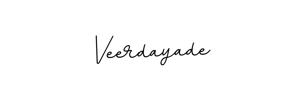 Create a beautiful signature design for name Veerdayade. With this signature (BallpointsItalic-DORy9) fonts, you can make a handwritten signature for free. Veerdayade signature style 11 images and pictures png