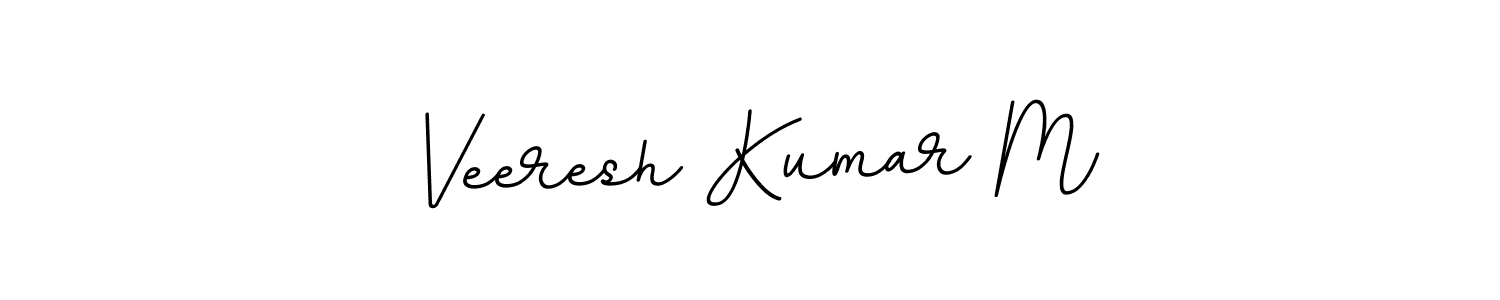 Create a beautiful signature design for name Veeresh Kumar M. With this signature (BallpointsItalic-DORy9) fonts, you can make a handwritten signature for free. Veeresh Kumar M signature style 11 images and pictures png