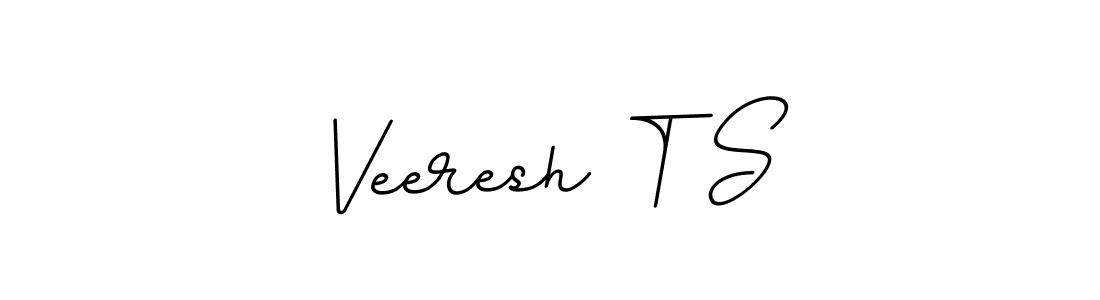 Design your own signature with our free online signature maker. With this signature software, you can create a handwritten (BallpointsItalic-DORy9) signature for name Veeresh T S. Veeresh T S signature style 11 images and pictures png
