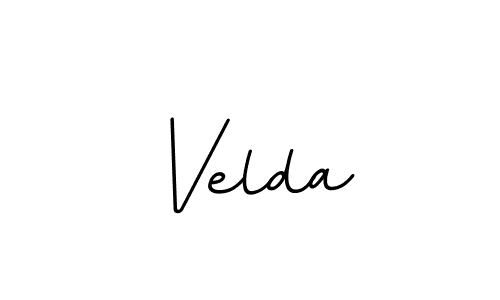 Create a beautiful signature design for name Velda. With this signature (BallpointsItalic-DORy9) fonts, you can make a handwritten signature for free. Velda signature style 11 images and pictures png