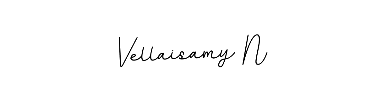 Make a beautiful signature design for name Vellaisamy N. With this signature (BallpointsItalic-DORy9) style, you can create a handwritten signature for free. Vellaisamy N signature style 11 images and pictures png