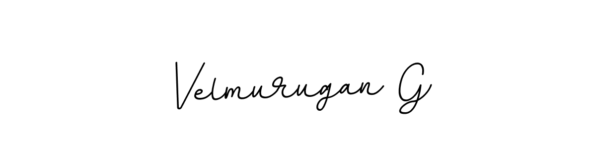 Create a beautiful signature design for name Velmurugan G. With this signature (BallpointsItalic-DORy9) fonts, you can make a handwritten signature for free. Velmurugan G signature style 11 images and pictures png