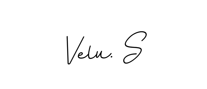 The best way (BallpointsItalic-DORy9) to make a short signature is to pick only two or three words in your name. The name Velu. S include a total of six letters. For converting this name. Velu. S signature style 11 images and pictures png