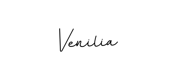 How to make Venilia name signature. Use BallpointsItalic-DORy9 style for creating short signs online. This is the latest handwritten sign. Venilia signature style 11 images and pictures png