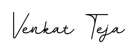 Try this chic Venkat Teja handwritten sign style. Using BallpointsItalic-DORy9 font elements, it gives your name a sleek, memorable identity. Venkat Teja signature style 11 images and pictures png