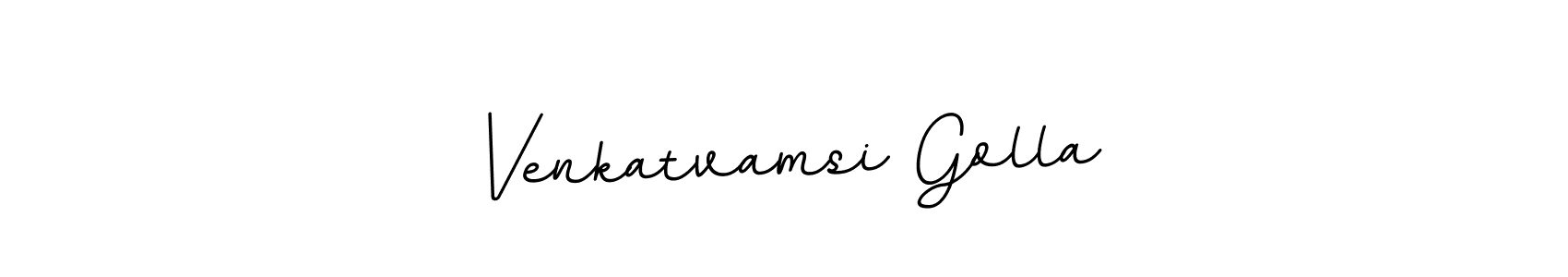 Use a signature maker to create a handwritten signature online. With this signature software, you can design (BallpointsItalic-DORy9) your own signature for name Venkatvamsi Golla. Venkatvamsi Golla signature style 11 images and pictures png