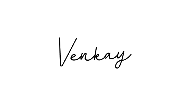 Use a signature maker to create a handwritten signature online. With this signature software, you can design (BallpointsItalic-DORy9) your own signature for name Venkay. Venkay signature style 11 images and pictures png