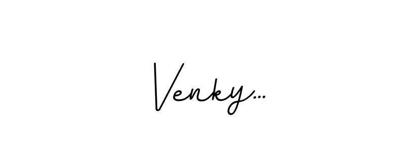 Create a beautiful signature design for name Venky.... With this signature (BallpointsItalic-DORy9) fonts, you can make a handwritten signature for free. Venky... signature style 11 images and pictures png