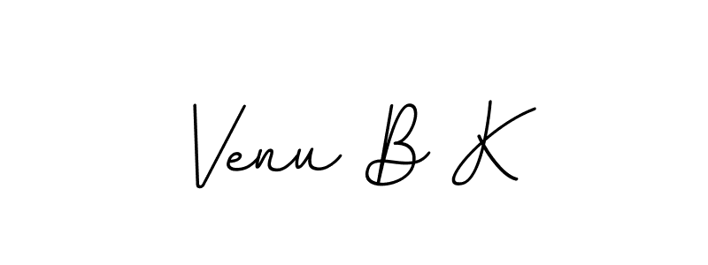 Create a beautiful signature design for name Venu B K. With this signature (BallpointsItalic-DORy9) fonts, you can make a handwritten signature for free. Venu B K signature style 11 images and pictures png