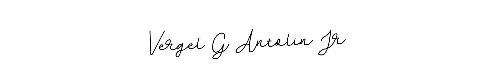 Vergel G Antolin Jr stylish signature style. Best Handwritten Sign (BallpointsItalic-DORy9) for my name. Handwritten Signature Collection Ideas for my name Vergel G Antolin Jr. Vergel G Antolin Jr signature style 11 images and pictures png