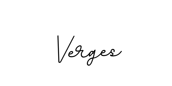 Make a beautiful signature design for name Verges. With this signature (BallpointsItalic-DORy9) style, you can create a handwritten signature for free. Verges signature style 11 images and pictures png