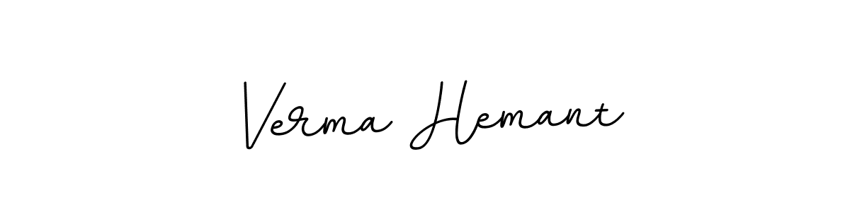 Create a beautiful signature design for name Verma Hemant. With this signature (BallpointsItalic-DORy9) fonts, you can make a handwritten signature for free. Verma Hemant signature style 11 images and pictures png