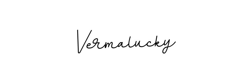 Also we have Vermalucky name is the best signature style. Create professional handwritten signature collection using BallpointsItalic-DORy9 autograph style. Vermalucky signature style 11 images and pictures png