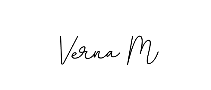 It looks lik you need a new signature style for name Verna M. Design unique handwritten (BallpointsItalic-DORy9) signature with our free signature maker in just a few clicks. Verna M signature style 11 images and pictures png