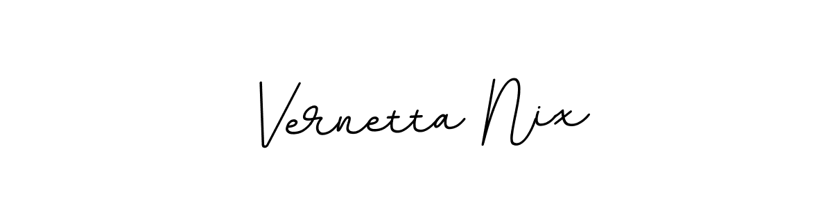 How to make Vernetta Nix name signature. Use BallpointsItalic-DORy9 style for creating short signs online. This is the latest handwritten sign. Vernetta Nix signature style 11 images and pictures png