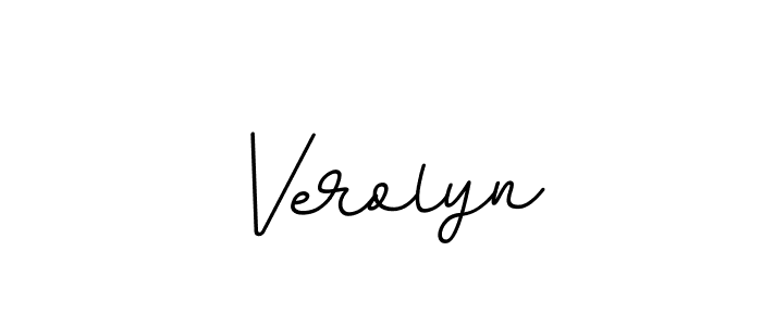 Design your own signature with our free online signature maker. With this signature software, you can create a handwritten (BallpointsItalic-DORy9) signature for name Verolyn. Verolyn signature style 11 images and pictures png