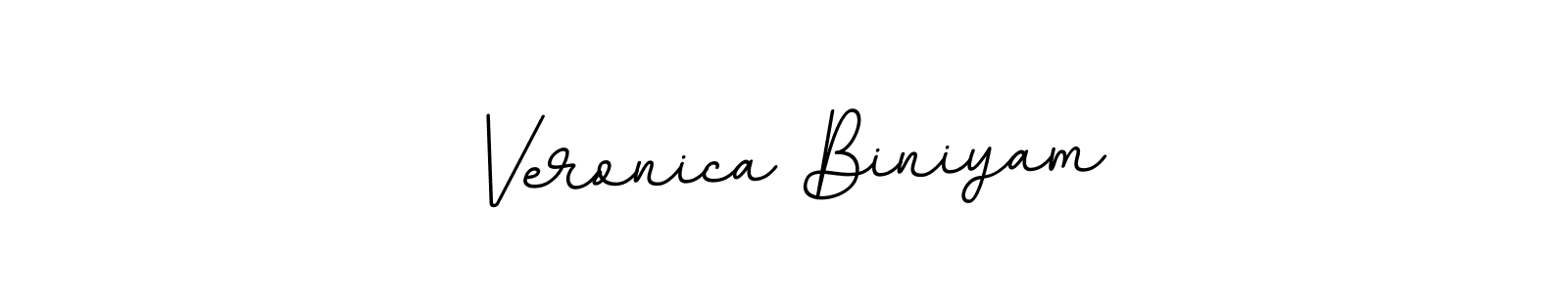 Make a beautiful signature design for name Veronica Biniyam. With this signature (BallpointsItalic-DORy9) style, you can create a handwritten signature for free. Veronica Biniyam signature style 11 images and pictures png