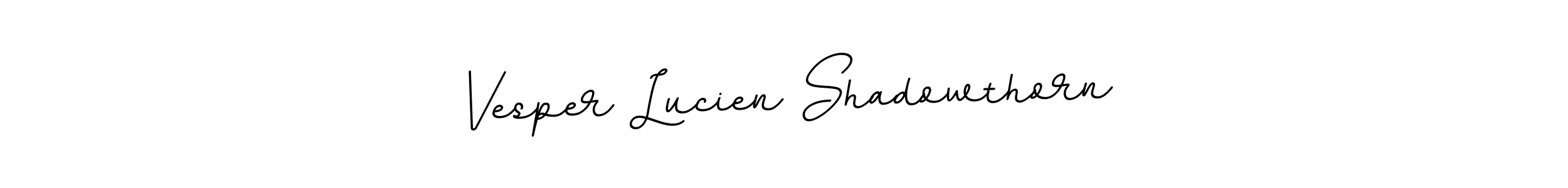 Vesper Lucien Shadowthorn stylish signature style. Best Handwritten Sign (BallpointsItalic-DORy9) for my name. Handwritten Signature Collection Ideas for my name Vesper Lucien Shadowthorn. Vesper Lucien Shadowthorn signature style 11 images and pictures png