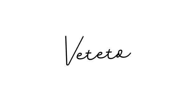 Design your own signature with our free online signature maker. With this signature software, you can create a handwritten (BallpointsItalic-DORy9) signature for name Veteto. Veteto signature style 11 images and pictures png