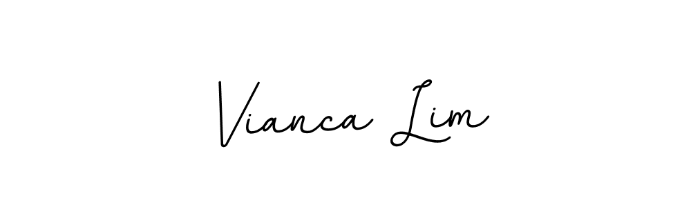 Make a beautiful signature design for name Vianca Lim. With this signature (BallpointsItalic-DORy9) style, you can create a handwritten signature for free. Vianca Lim signature style 11 images and pictures png