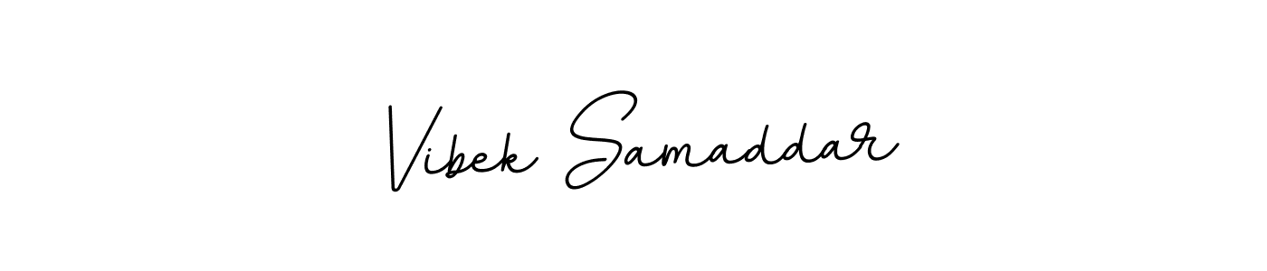 Use a signature maker to create a handwritten signature online. With this signature software, you can design (BallpointsItalic-DORy9) your own signature for name Vibek Samaddar. Vibek Samaddar signature style 11 images and pictures png