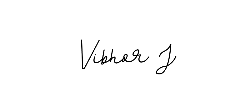 Vibhor J stylish signature style. Best Handwritten Sign (BallpointsItalic-DORy9) for my name. Handwritten Signature Collection Ideas for my name Vibhor J. Vibhor J signature style 11 images and pictures png