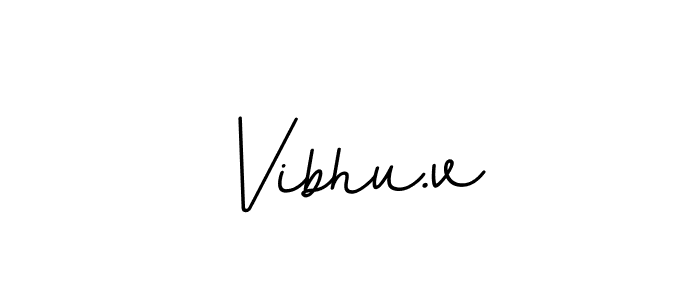 Use a signature maker to create a handwritten signature online. With this signature software, you can design (BallpointsItalic-DORy9) your own signature for name Vibhu.v. Vibhu.v signature style 11 images and pictures png