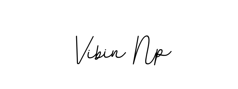 How to make Vibin Np name signature. Use BallpointsItalic-DORy9 style for creating short signs online. This is the latest handwritten sign. Vibin Np signature style 11 images and pictures png