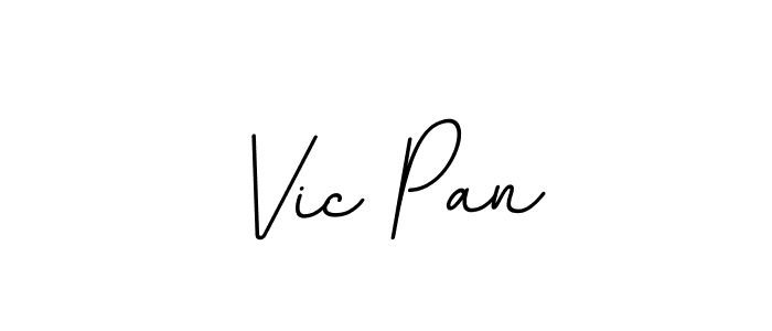 Also You can easily find your signature by using the search form. We will create Vic Pan name handwritten signature images for you free of cost using BallpointsItalic-DORy9 sign style. Vic Pan signature style 11 images and pictures png