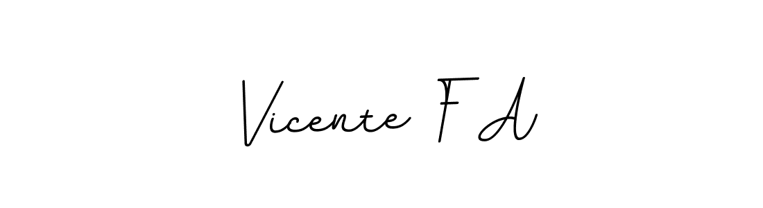 Make a beautiful signature design for name Vicente F A. Use this online signature maker to create a handwritten signature for free. Vicente F A signature style 11 images and pictures png