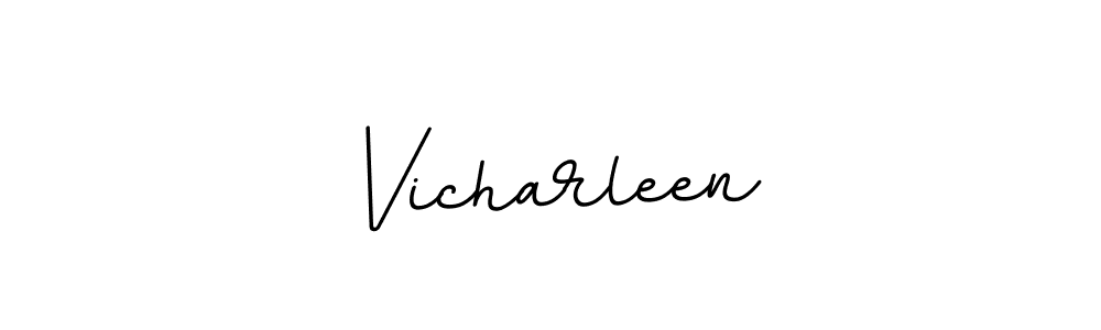 Make a beautiful signature design for name Vicharleen. With this signature (BallpointsItalic-DORy9) style, you can create a handwritten signature for free. Vicharleen signature style 11 images and pictures png