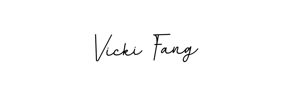 How to make Vicki Fang name signature. Use BallpointsItalic-DORy9 style for creating short signs online. This is the latest handwritten sign. Vicki Fang signature style 11 images and pictures png