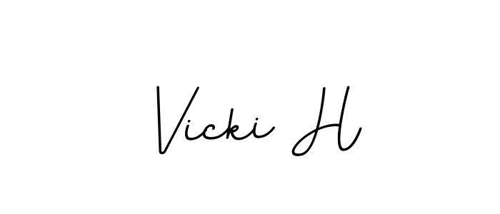 Design your own signature with our free online signature maker. With this signature software, you can create a handwritten (BallpointsItalic-DORy9) signature for name Vicki H. Vicki H signature style 11 images and pictures png