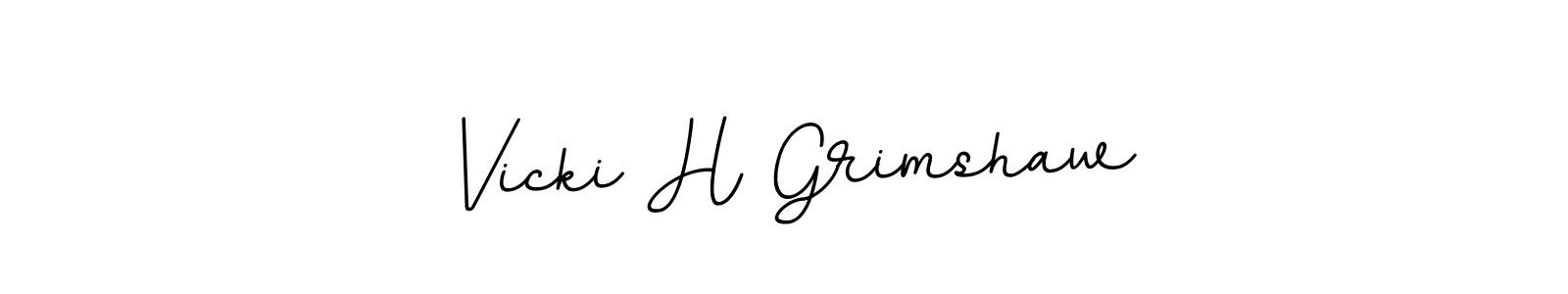 Make a beautiful signature design for name Vicki H Grimshaw. With this signature (BallpointsItalic-DORy9) style, you can create a handwritten signature for free. Vicki H Grimshaw signature style 11 images and pictures png