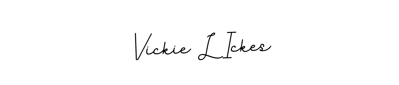 How to make Vickie L Ickes name signature. Use BallpointsItalic-DORy9 style for creating short signs online. This is the latest handwritten sign. Vickie L Ickes signature style 11 images and pictures png