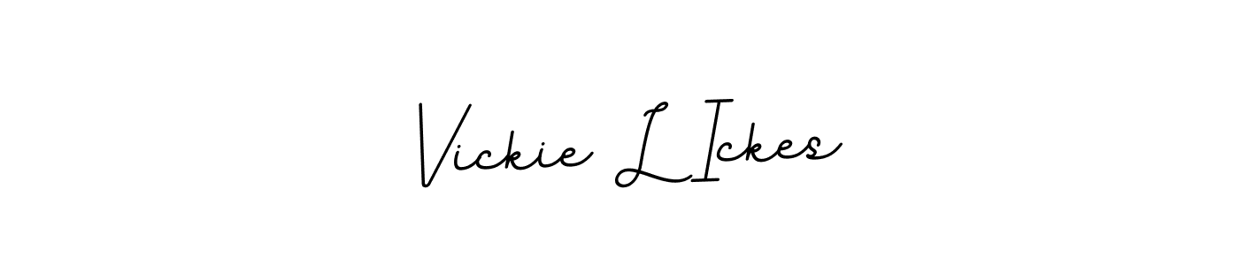 It looks lik you need a new signature style for name Vickie L Ickes. Design unique handwritten (BallpointsItalic-DORy9) signature with our free signature maker in just a few clicks. Vickie L Ickes signature style 11 images and pictures png