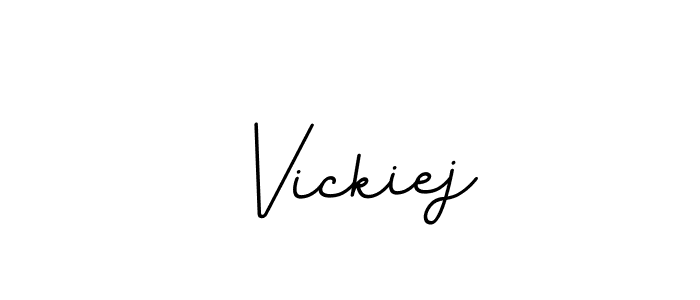 Design your own signature with our free online signature maker. With this signature software, you can create a handwritten (BallpointsItalic-DORy9) signature for name Vickiej. Vickiej signature style 11 images and pictures png