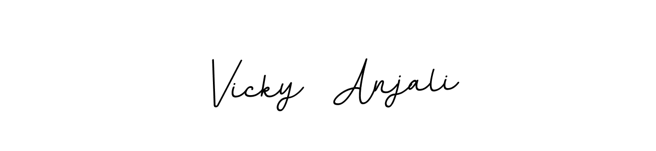 How to Draw Vicky  Anjali signature style? BallpointsItalic-DORy9 is a latest design signature styles for name Vicky  Anjali. Vicky  Anjali signature style 11 images and pictures png