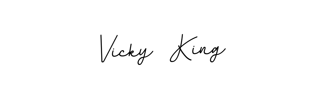 Vicky  King stylish signature style. Best Handwritten Sign (BallpointsItalic-DORy9) for my name. Handwritten Signature Collection Ideas for my name Vicky  King. Vicky  King signature style 11 images and pictures png