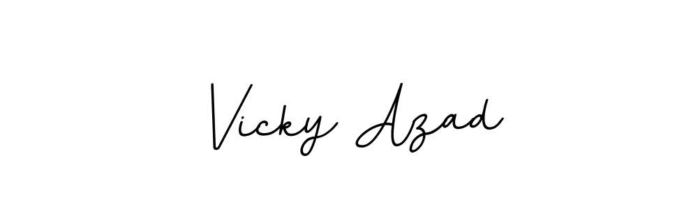 How to make Vicky Azad name signature. Use BallpointsItalic-DORy9 style for creating short signs online. This is the latest handwritten sign. Vicky Azad signature style 11 images and pictures png