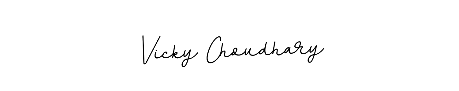 Make a beautiful signature design for name Vicky Choudhary. With this signature (BallpointsItalic-DORy9) style, you can create a handwritten signature for free. Vicky Choudhary signature style 11 images and pictures png