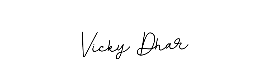 Make a beautiful signature design for name Vicky Dhar. With this signature (BallpointsItalic-DORy9) style, you can create a handwritten signature for free. Vicky Dhar signature style 11 images and pictures png