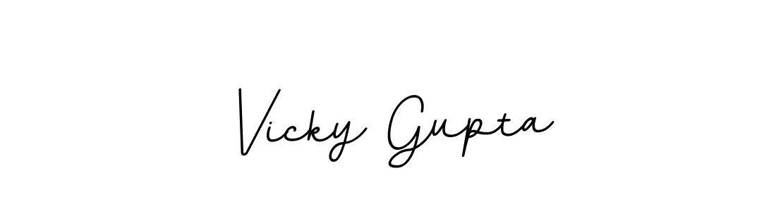 Use a signature maker to create a handwritten signature online. With this signature software, you can design (BallpointsItalic-DORy9) your own signature for name Vicky Gupta. Vicky Gupta signature style 11 images and pictures png