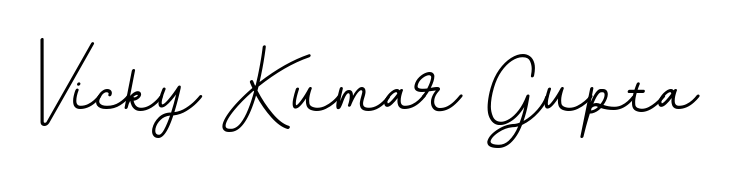 You can use this online signature creator to create a handwritten signature for the name Vicky Kumar Gupta. This is the best online autograph maker. Vicky Kumar Gupta signature style 11 images and pictures png