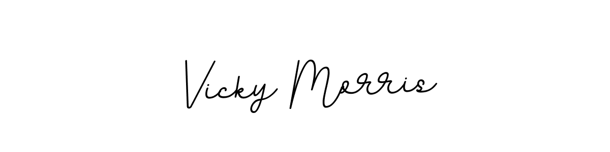 Make a beautiful signature design for name Vicky Morris. With this signature (BallpointsItalic-DORy9) style, you can create a handwritten signature for free. Vicky Morris signature style 11 images and pictures png