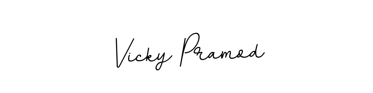 The best way (BallpointsItalic-DORy9) to make a short signature is to pick only two or three words in your name. The name Vicky Pramod include a total of six letters. For converting this name. Vicky Pramod signature style 11 images and pictures png